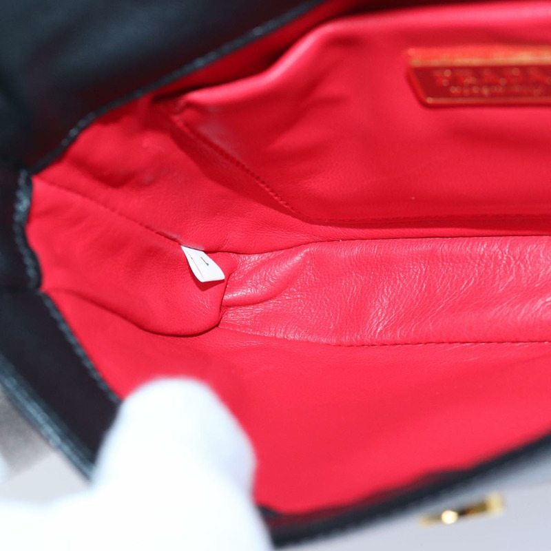 【日本直送】PRADA 緞帶手提包 漆皮 黑色 正品 am6589AV-21