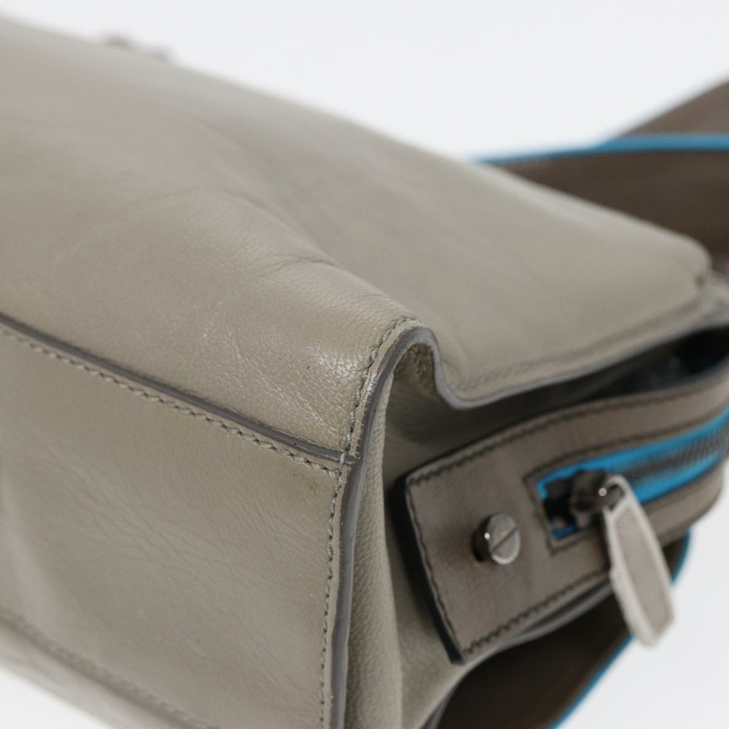 【日本直送】BALENCIAGA 旋轉鎖鏈單肩包皮革米色灰色銀色正品 am6814V-14