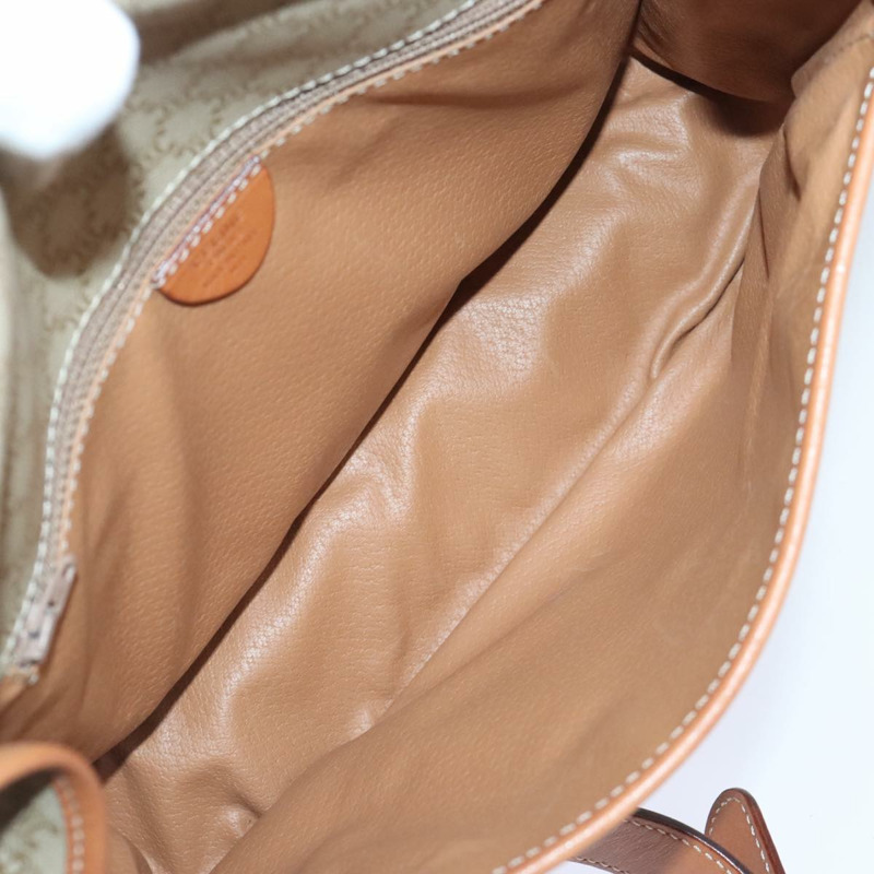 【日本直送】CELINE Macadam 帆布肩背包 米色 棕金色 正品 kk341V-9