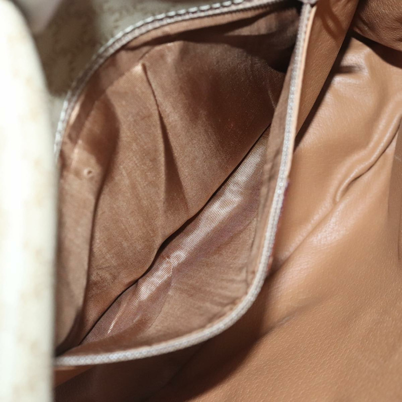 【日本直送】CELINE Macadam 帆布肩背包 米色 棕金色 正品 kk341V-10