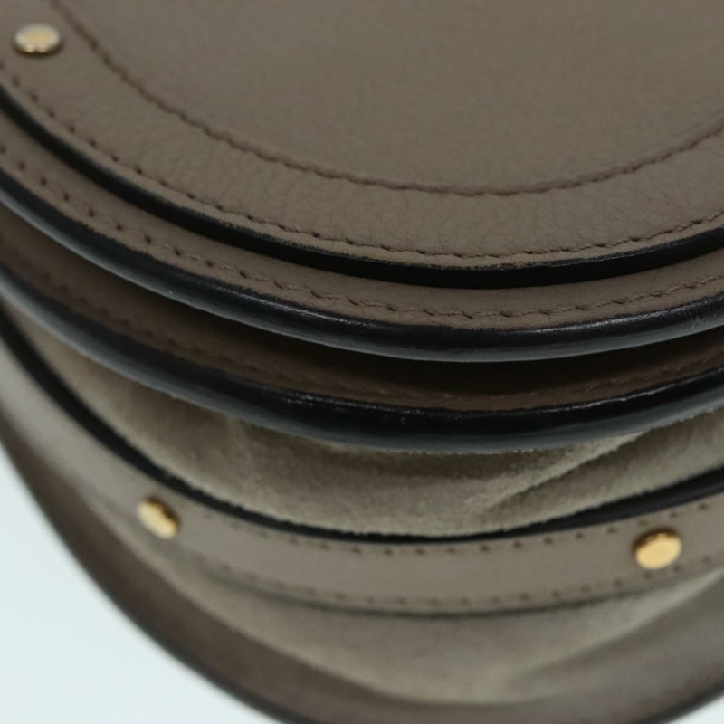 【日本直送】Chloe Nile 手提包 皮革 2way 棕色 金色 正品 89736V-13