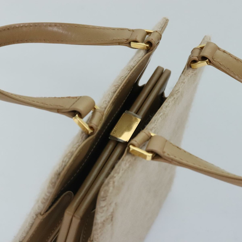 【日本直送】FENDI Zucca 帆布手提包 米色金色 正品 93833AV-5