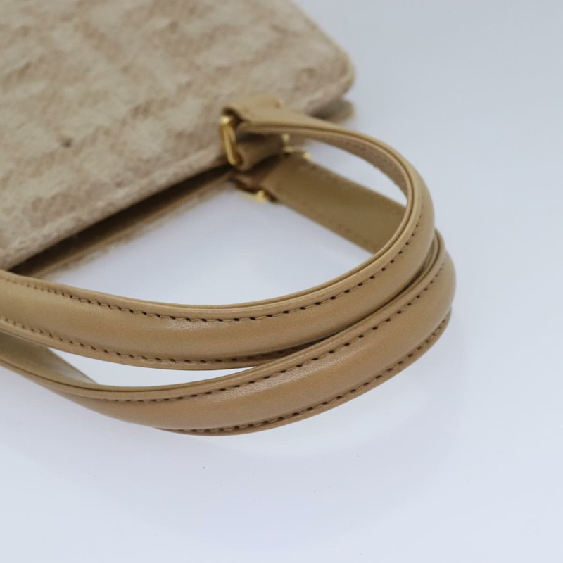 【日本直送】FENDI Zucca 帆布手提包 米色金色 正品 93833AV-6