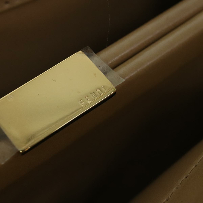 【日本直送】FENDI Zucca 帆布手提包 米色金色 正品 93833AV-17