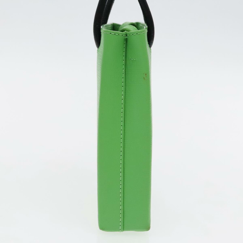 【日本直送】BALENCIAGA 手機殼 單肩包 皮革 綠色 銀色 593826 授權 91748AV-4