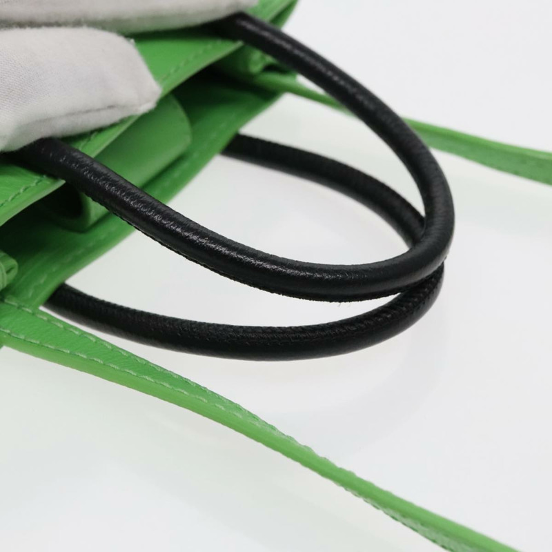 【日本直送】BALENCIAGA 手機殼 單肩包 皮革 綠色 銀色 593826 授權 91748AV-6