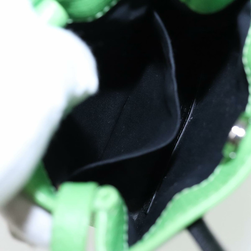 【日本直送】BALENCIAGA 手機殼 單肩包 皮革 綠色 銀色 593826 授權 91748AV-20