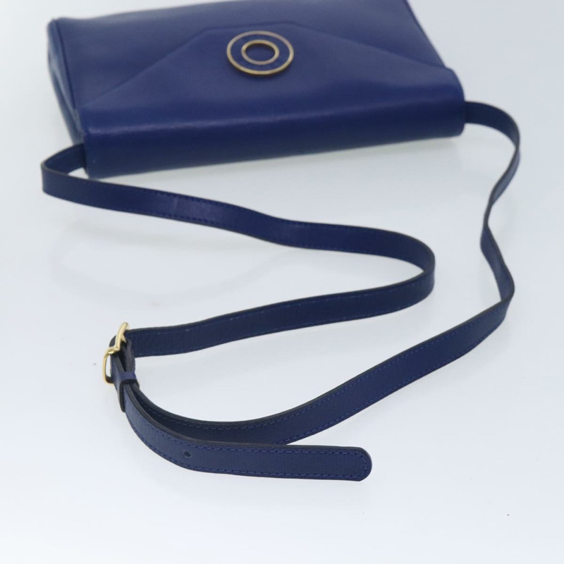【日本直送】CELINE 肩背包 皮革 藍色 金色 正品 94799V-6