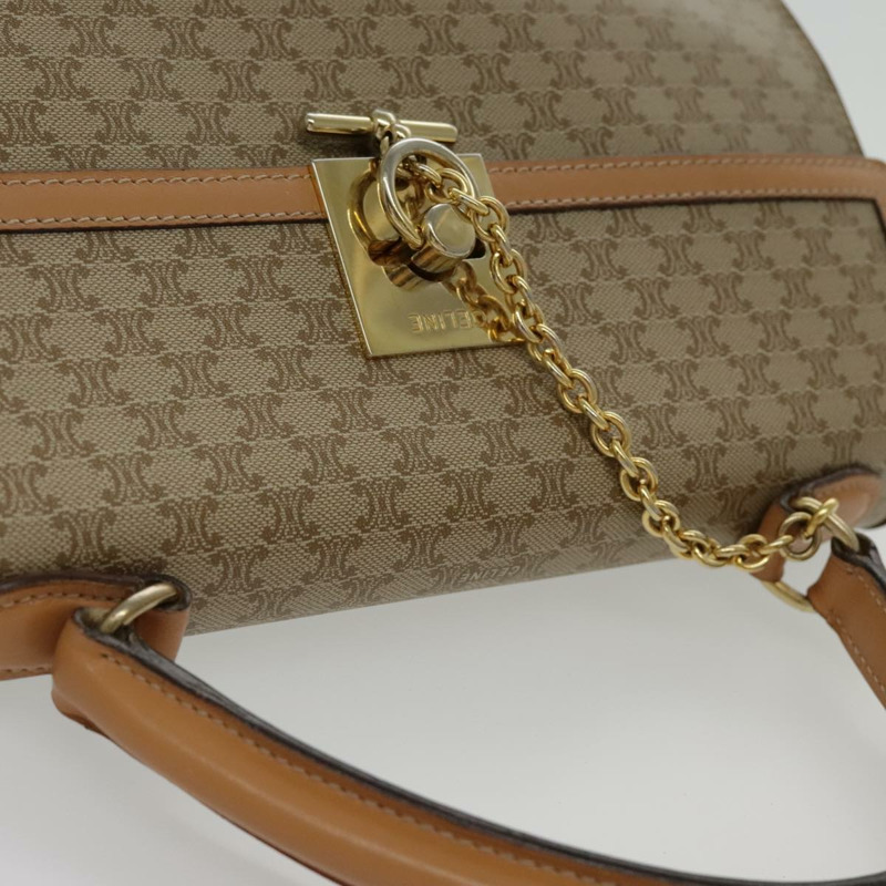 【日本直送】CELINE Macadam 帆布手提包 塗佈帆布 米色 正品 yk15582V-5