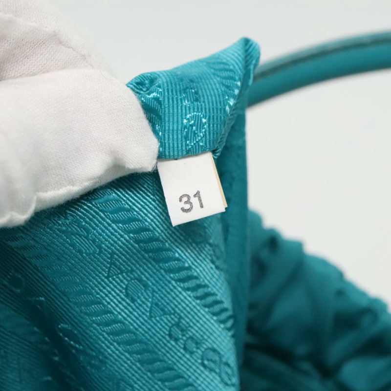 【日本直送】PRADA 手提包 尼龍 2 向 綠松石 銀色 正品 95390V-9