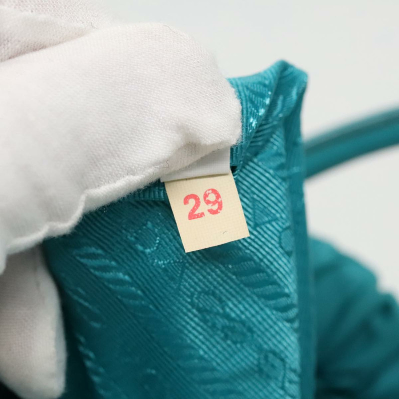 【日本直送】PRADA 手提包 尼龍 2 向 綠松石 銀色 正品 95390V-10