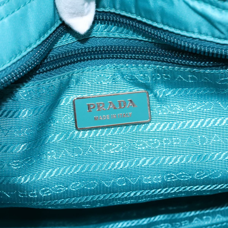 【日本直送】PRADA 手提包 尼龍 2 向 綠松石 銀色 正品 95390V-19