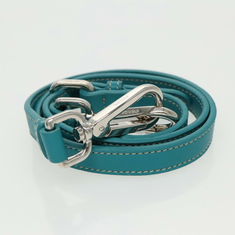 【日本直送】PRADA 手提包 尼龍 2 向 綠松石 銀色 正品 95390V-23