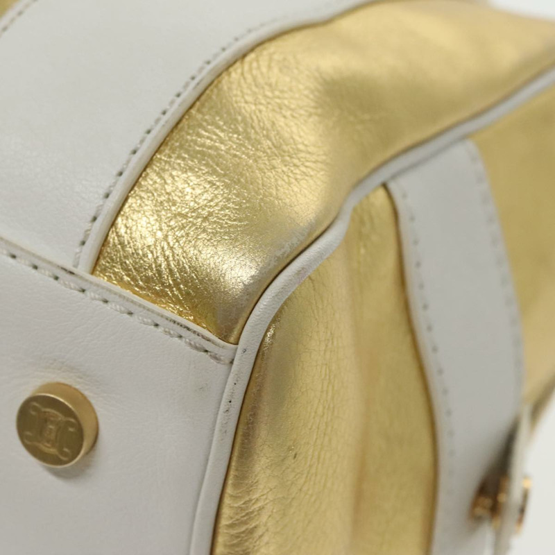 【日本直送】CELINE 波士頓包 皮革 白金色 正品 96232AV-14