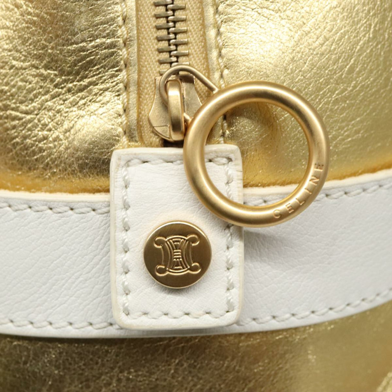 【日本直送】CELINE 波士頓包 皮革 白金色 正品 96232AV-19
