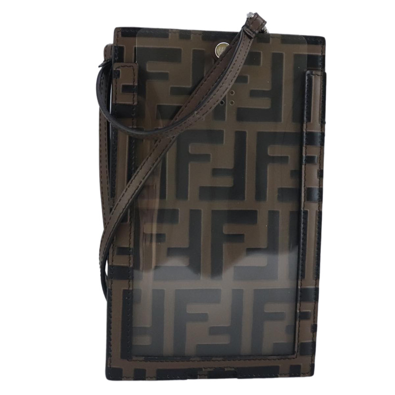 【日本直送】FENDI Zucca 帆布智慧型手機支架 棕黑銀 7AR737 A5TL 正品 97888V-0