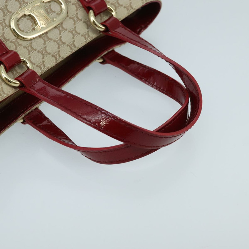 【日本直送】CELINE Macadam 帆布手提包 米色金色 正品 98068V-6