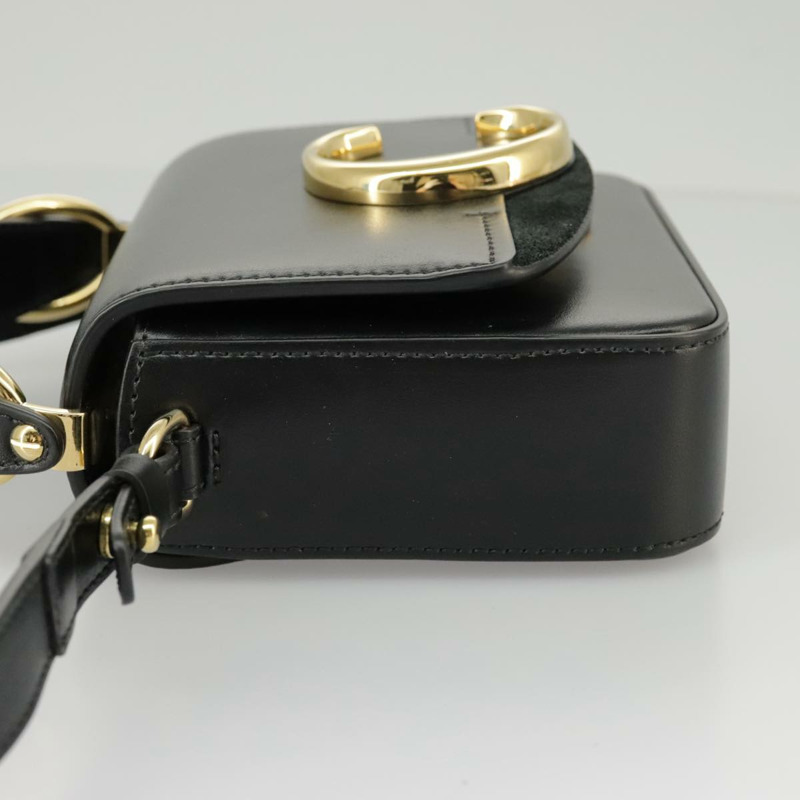 【日本直送】Chloe 迷你手提包 皮革 2 款 黑色 金色 正品 am7172V-2
