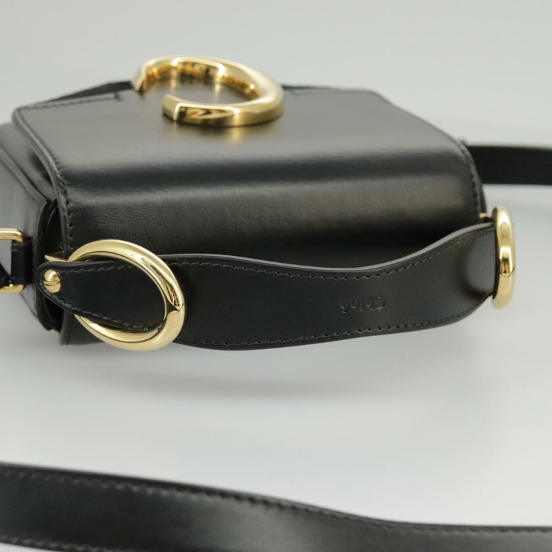 【日本直送】Chloe 迷你手提包 皮革 2 款 黑色 金色 正品 am7172V-6