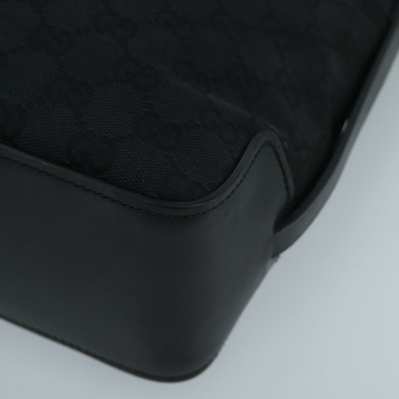 【日本直送】GUCCI GG帆布托特包 黑色銀色 107757 正品 ki5048V-8