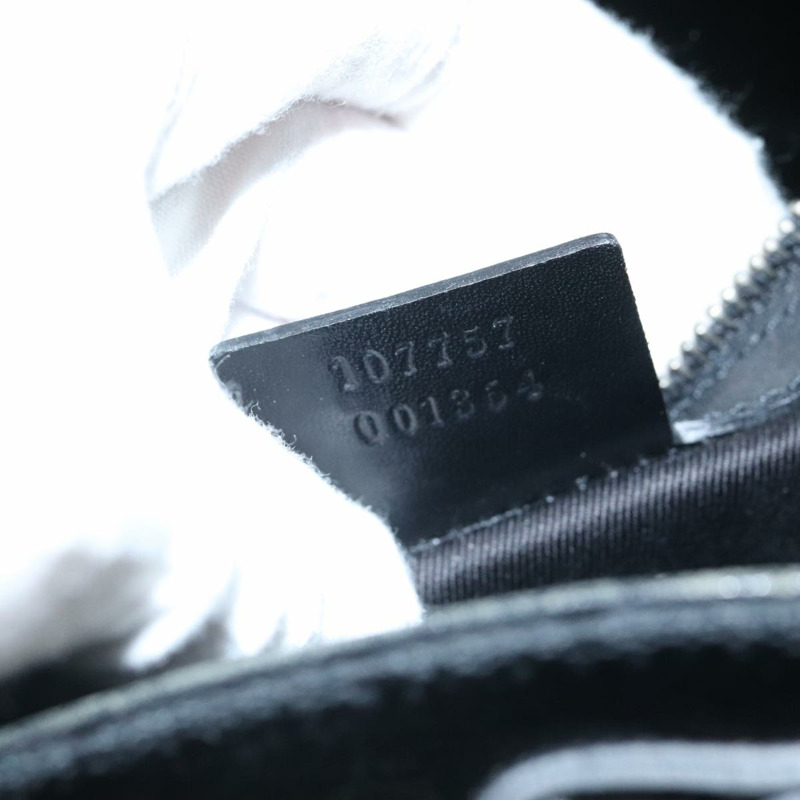 【日本直送】GUCCI GG帆布托特包 黑色銀色 107757 正品 ki5048V-10