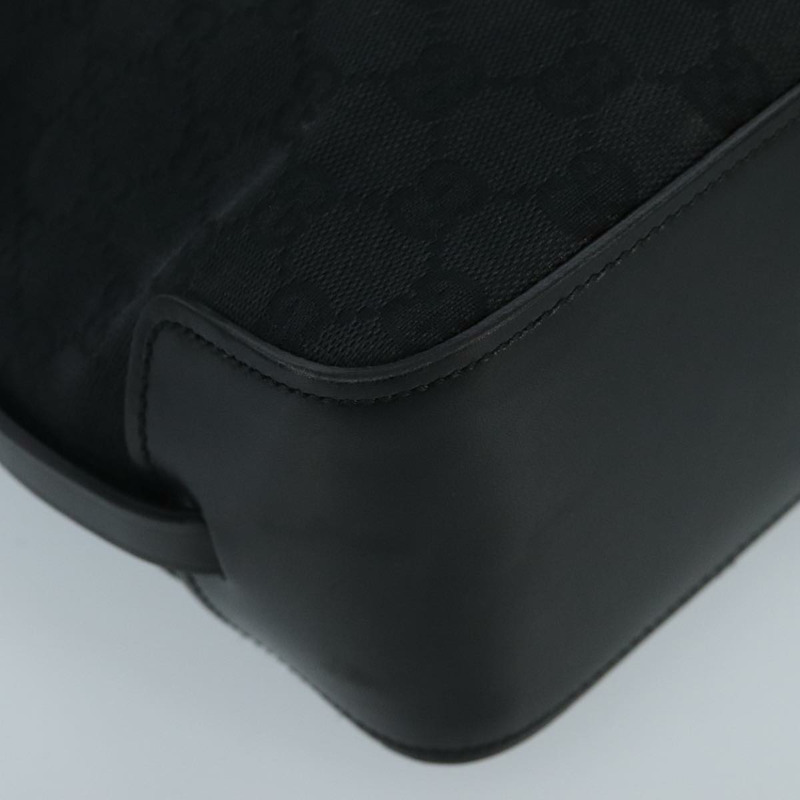【日本直送】GUCCI GG帆布托特包 黑色銀色 107757 正品 ki5048V-13