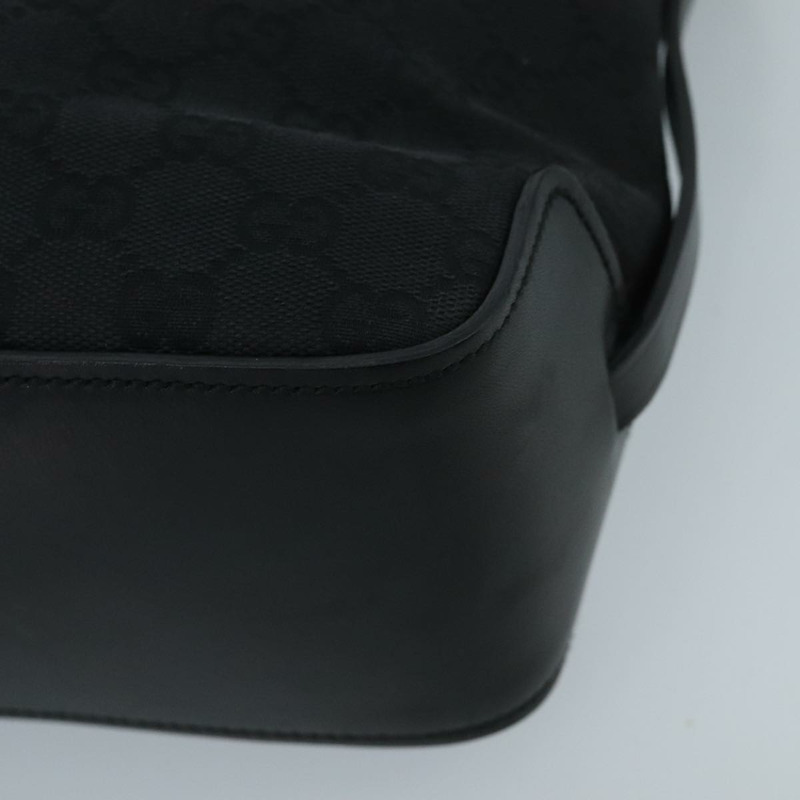 【日本直送】GUCCI GG帆布托特包 黑色銀色 107757 正品 ki5048V-14