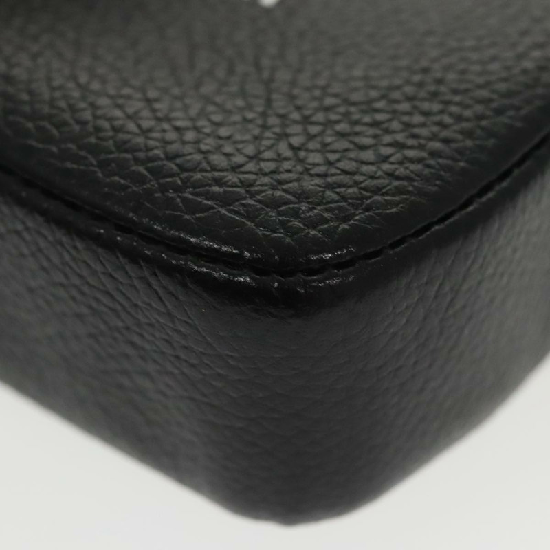 【日本直送】BALENCIAGA Cash 迷你單肩包皮革黑銀色 640539 正品 bs19961V-13