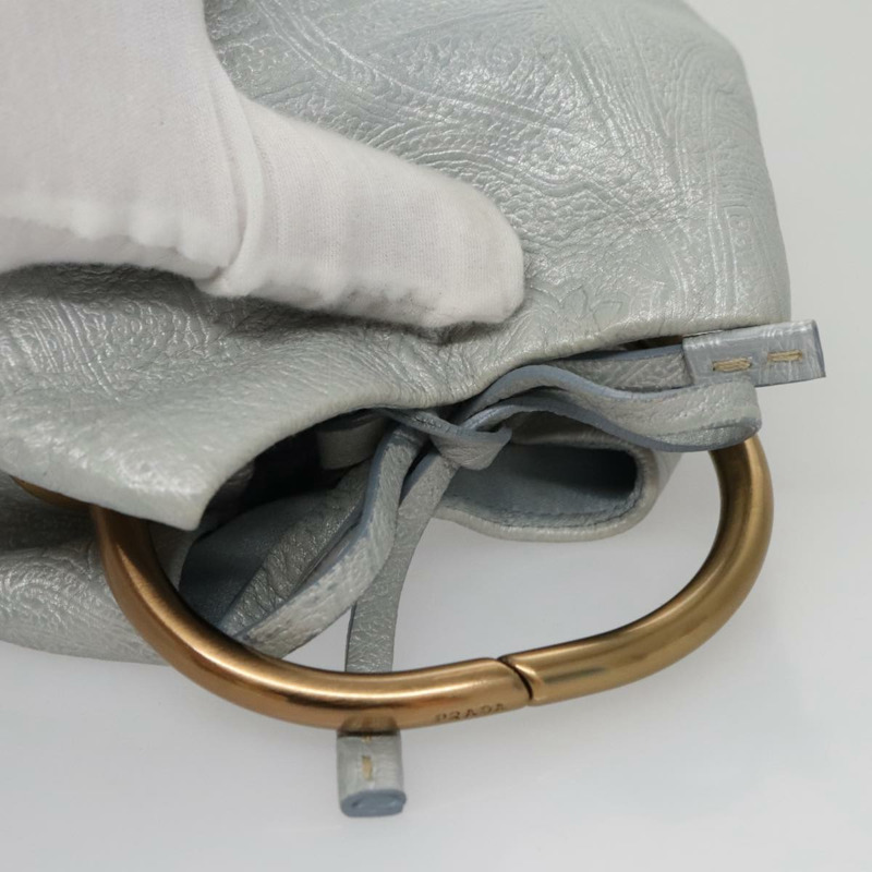 【日本直送】PRADA 手提包 皮革 淺藍色 正品 101859V-5