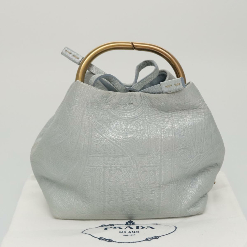【日本直送】PRADA 手提包 皮革 淺藍色 正品 101859V-11