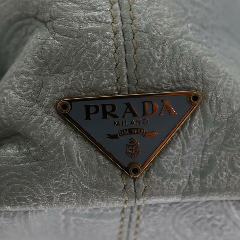 【日本直送】PRADA 手提包 皮革 淺藍色 正品 101859V-16