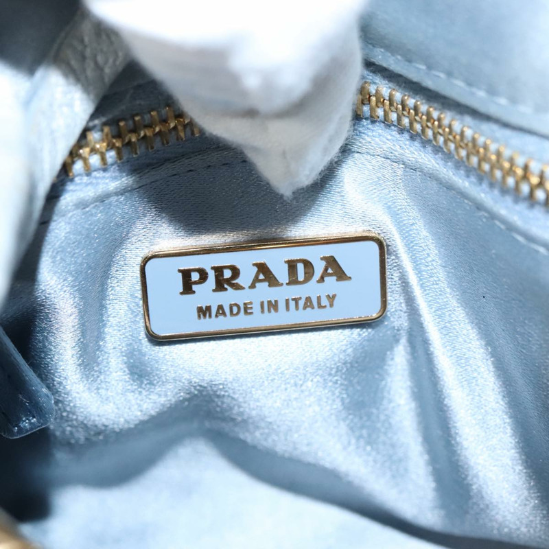 【日本直送】PRADA 手提包 皮革 淺藍色 正品 101859V-18