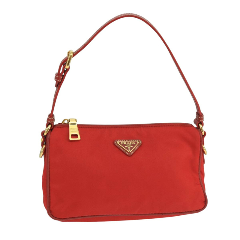 【日本直送】PRADA 手提包 尼龍 紅金色 正品 101872V-0