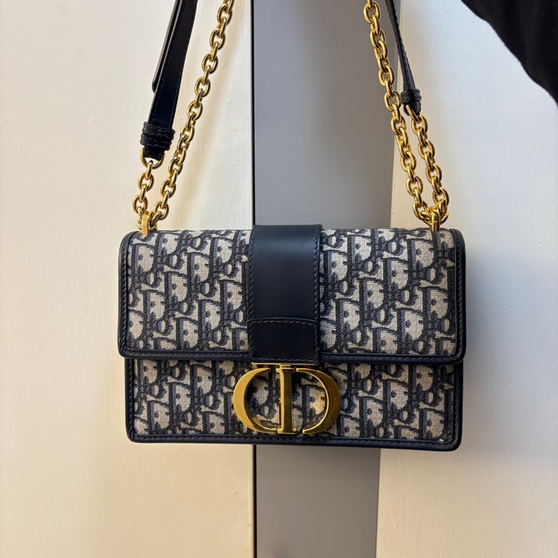 Dior蒙田30緹花布鏈包-1
