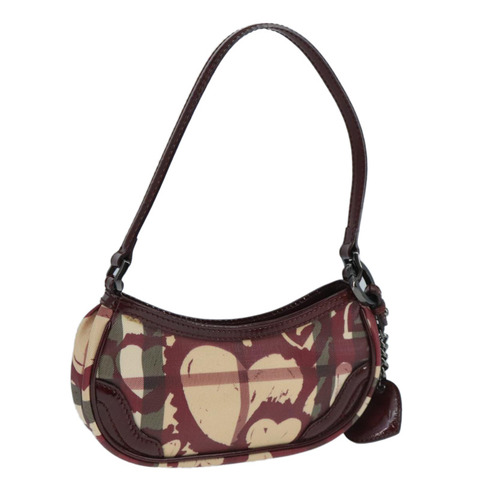 BURBERRY Nova 格紋配件袋 PVC 米色 正品 104303V