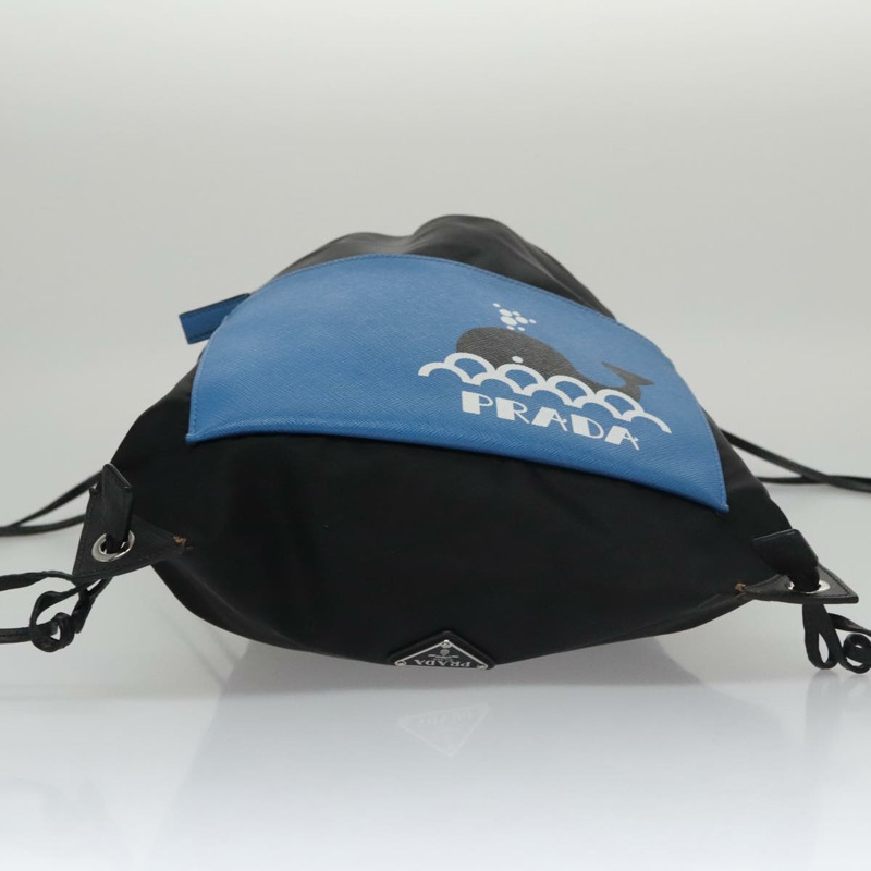 【日本直送】PRADA 背包 尼龍皮革 黑色藍色銀色 正品 92876V-4