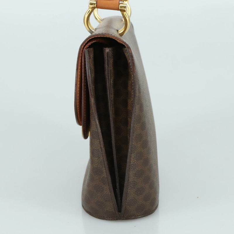 【日本直送】CELINE Macadam 帆布手提包 PVC 皮革棕金色正品 105628V-3