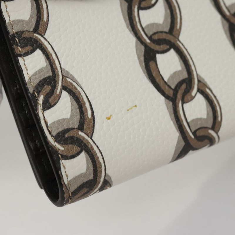 【日本直送】Salvatore Ferragamo Gancini 單肩皮夾 皮革 白色 正品 108583V-2