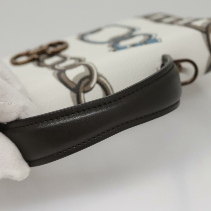 【日本直送】Salvatore Ferragamo Gancini 單肩皮夾 皮革 白色 正品 108583V-7