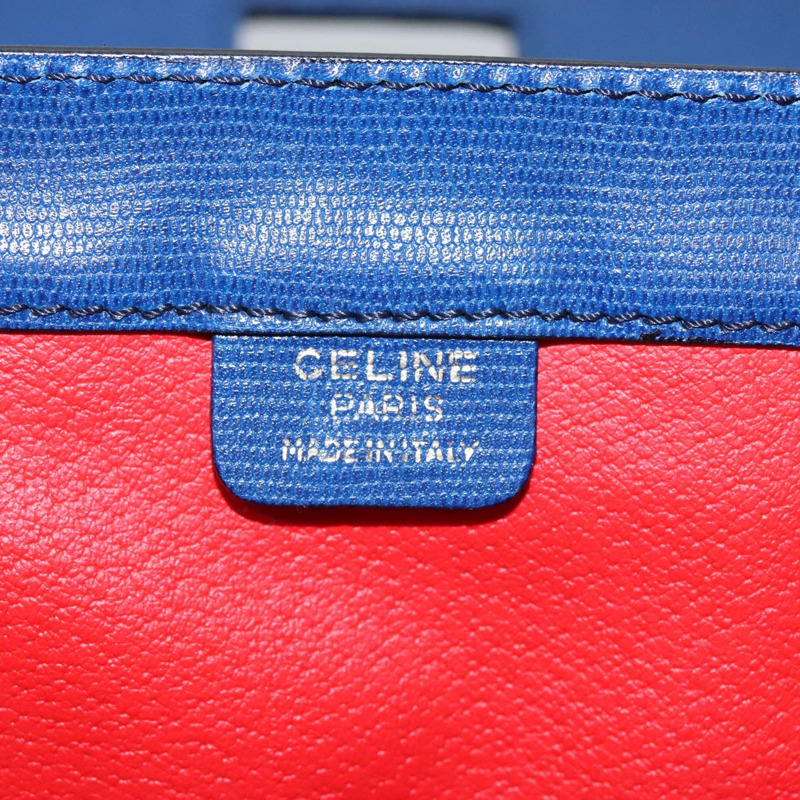 【日本直送】CELINE 手提包 皮革 2way 藍色 金色 正品 108868V-18