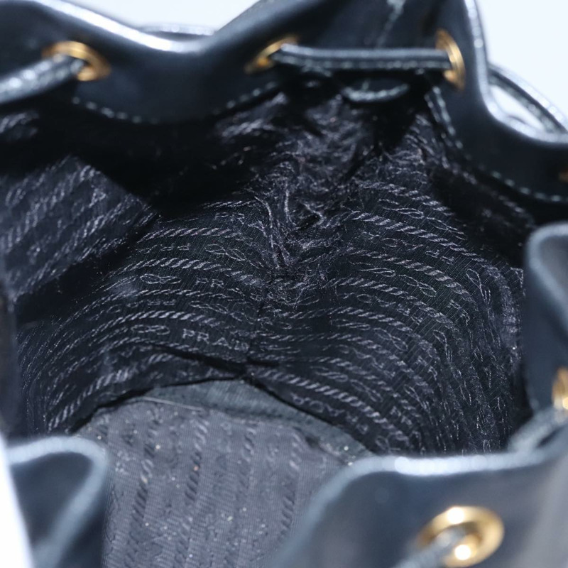 【日本直送】PRADA 手提包 皮革 2 款 黑色 金色 正品 106451AV-23