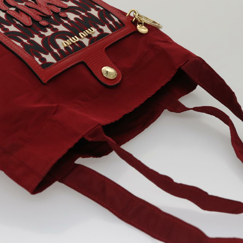 【日本直送】Miu Miu 折疊式托特包 尼龍 紅色 正品 111415V-5