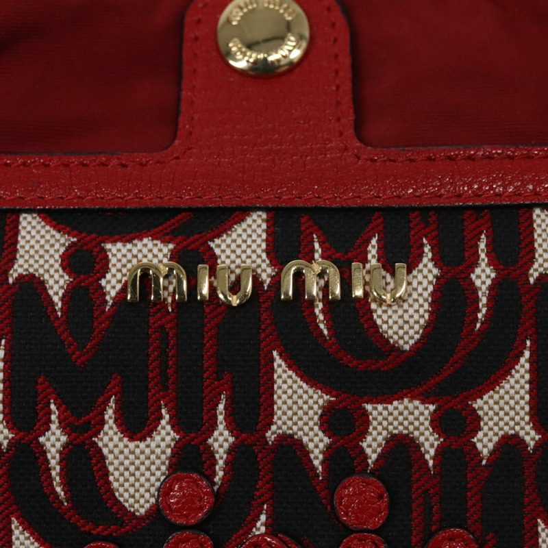 【日本直送】Miu Miu 折疊式手提包 尼龍 紅色 正品 111415V-16