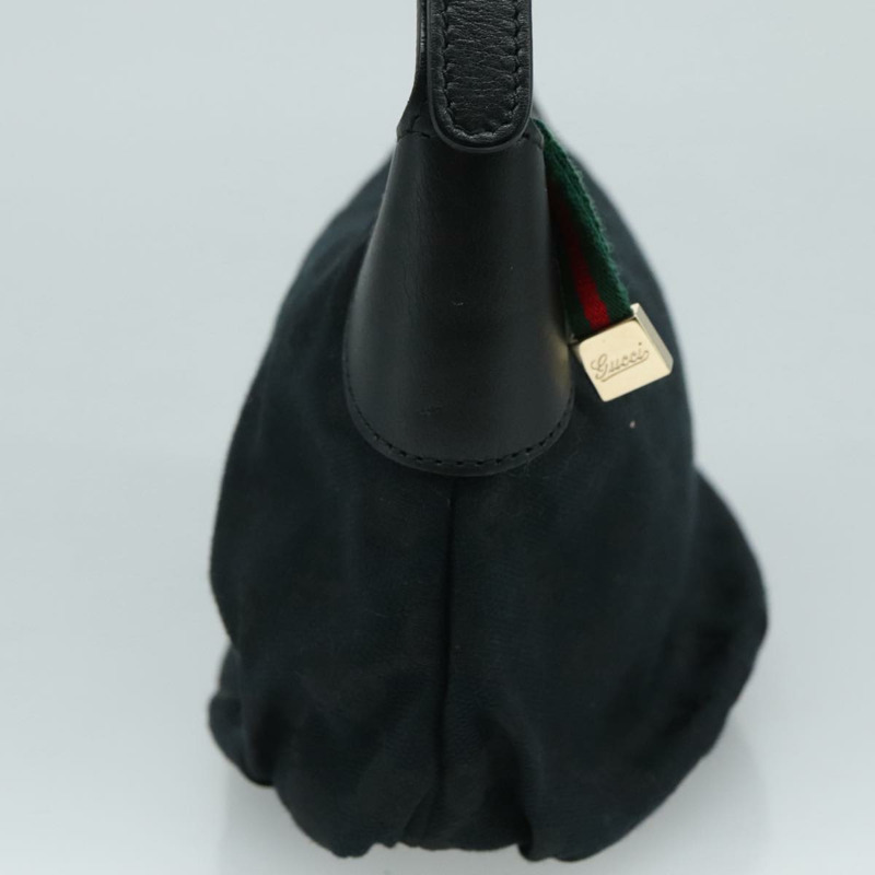 【日本直送】GUCCI GG 帆布織帶雪莉線手提包黑紅綠 224093 正品 yk17168AV-3