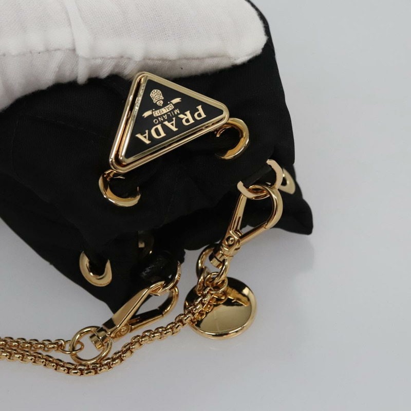 【日本直送】PRADA 鏈條單肩包 尼龍 黑色 正品 101563AV-5