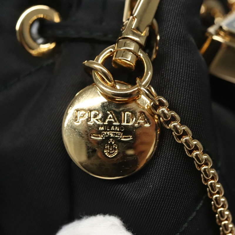 【日本直送】PRADA 鏈條單肩包 尼龍 黑色 正品 101563AV-19