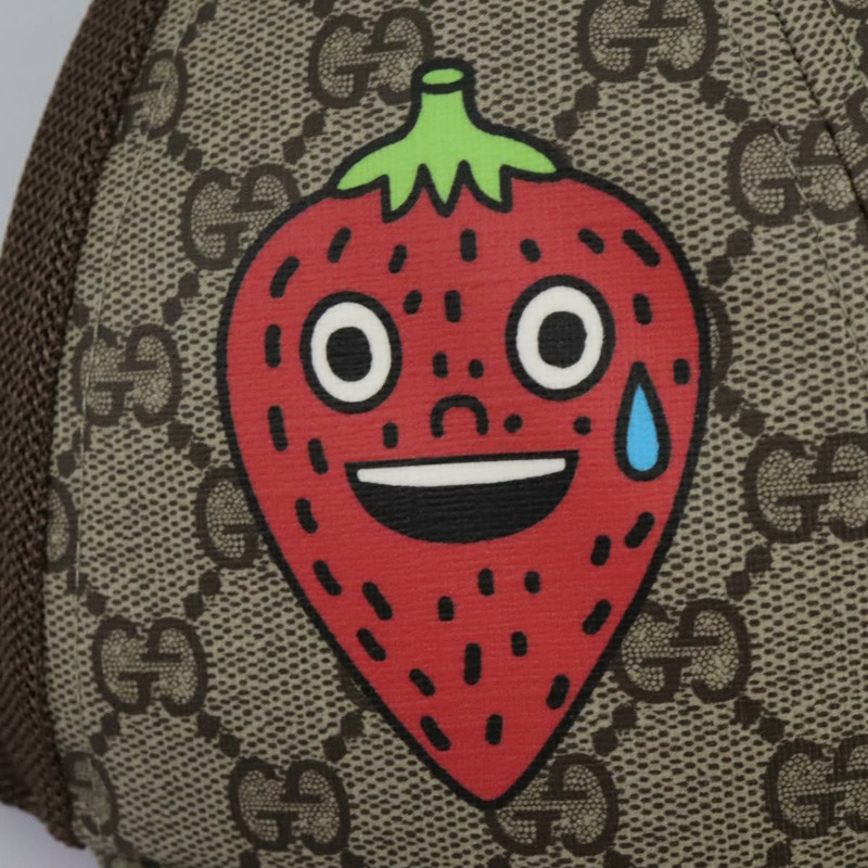 【日本直送】GUCCI GG Supreme 草莓棒球帽 PVC XL 米色 700665 正品 am7681V-5