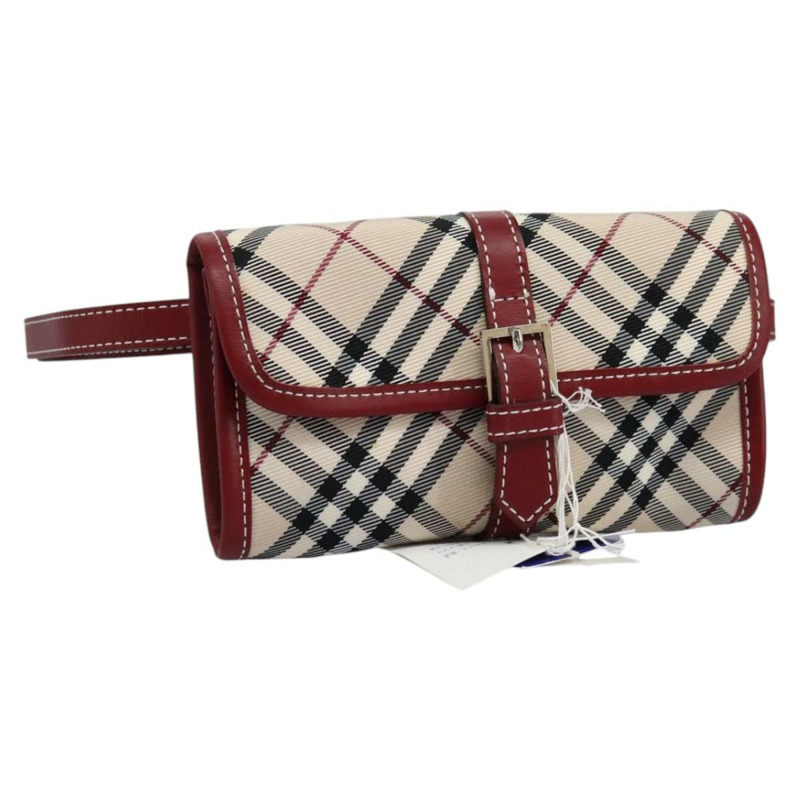 【日本直送】BURBERRY Nova Check Blue Label 腰包 帆布 米色 正品 114435V-0