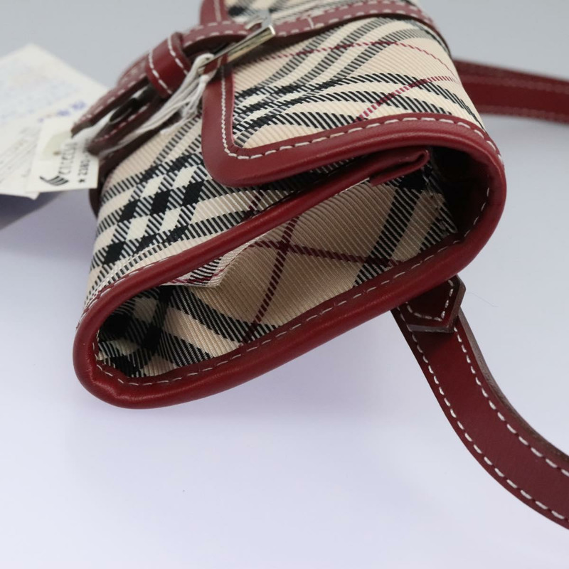 【日本直送】BURBERRY Nova Check Blue Label 腰包 帆布 米色 正品 114435V-3