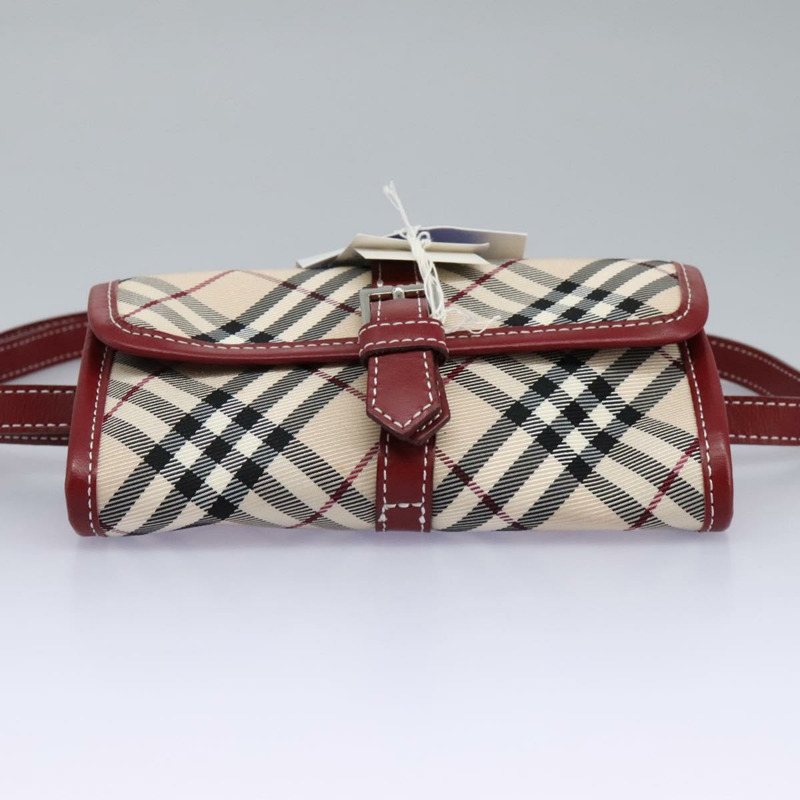 【日本直送】BURBERRY Nova Check Blue Label 腰包 帆布 米色 正品 114435V-4